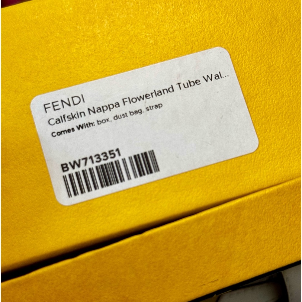 Fendi Calfskin Nappa Floral Wallet On A Chain - Picture 14 of 14